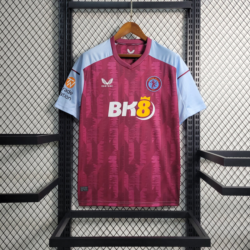 Camisa Aston Villa Home 23/24 Castore Torcedor Masculina - Lançamento