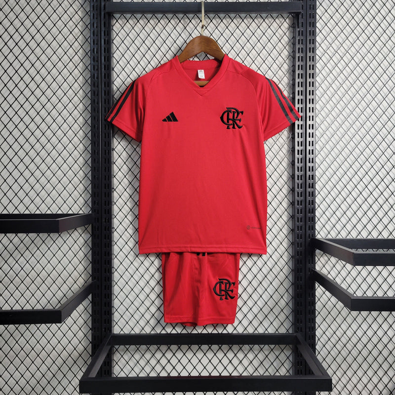 Kit Infantil Flamengo Treino 23/24 - Vermelho