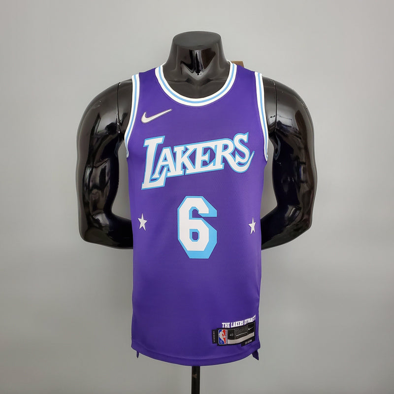 Camisa NBA Lakers #6 James City Edition Purple - 23/24