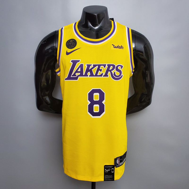 Camisa NBA Lakers #8 Bryant Commemorative Yellow - 23/24