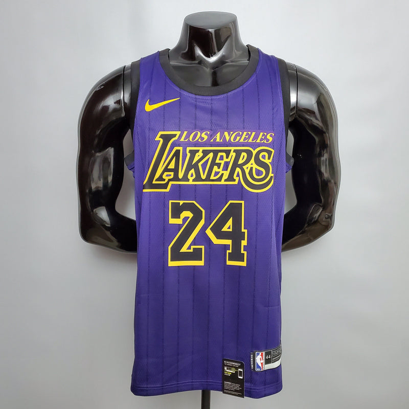 Camisa NBA Lakers #24 Bryant Purple Stripe - 23/24