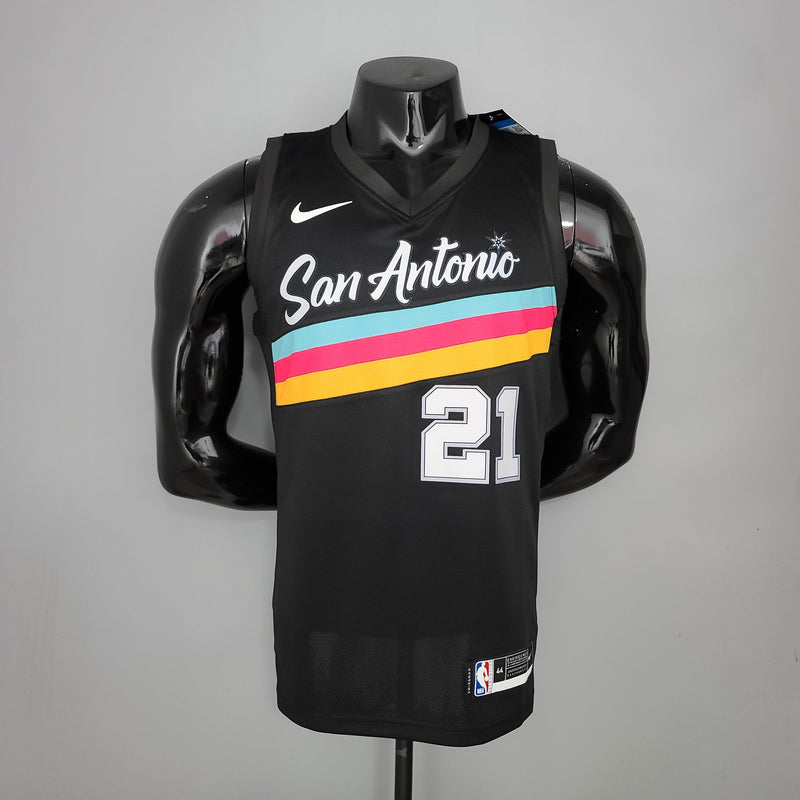 Camisa NBA San Antonio Spurs #21 Duncan - City Edition Black