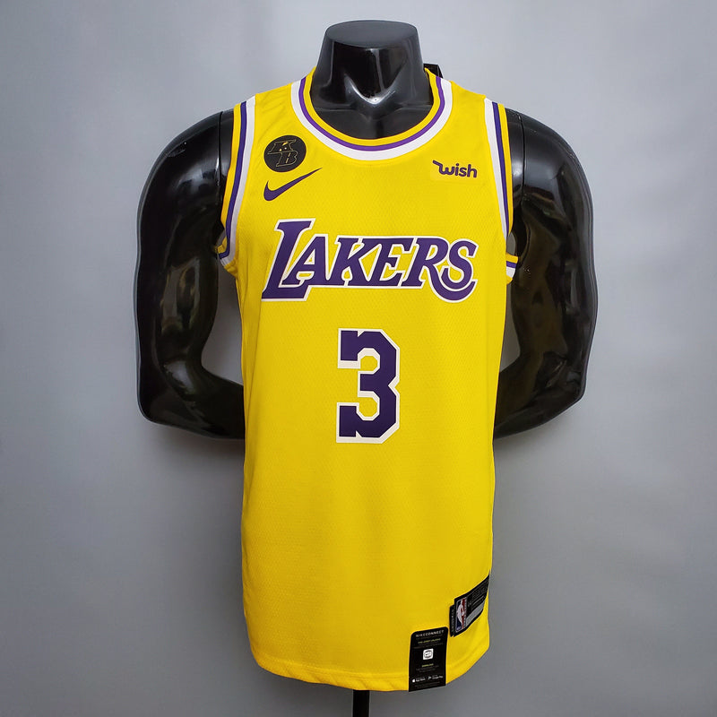 Camisa NBA Lakers #3 Davis Commemorative Yellow - 23/24