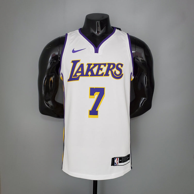 Camisa NBA Lakers #7 Anthony V-Neck White - 23/24